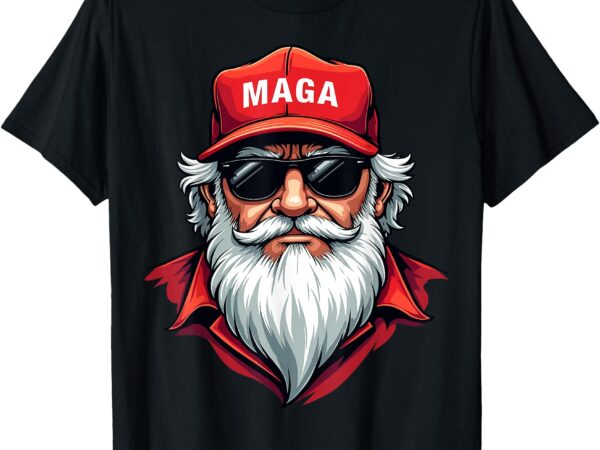 Funny donald trump santa claus maga christmas holiday t-shirt