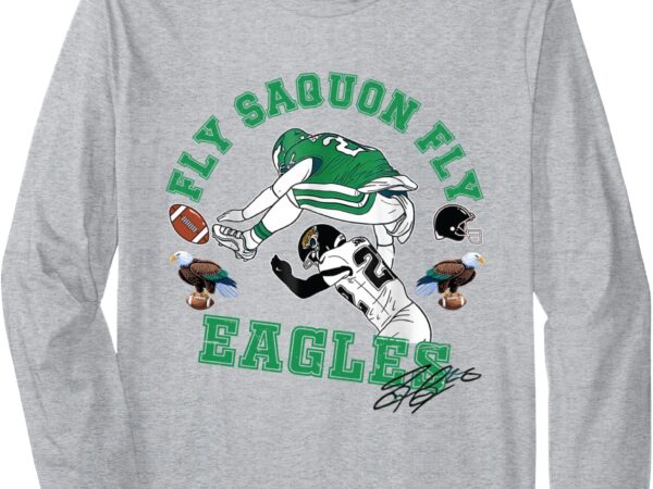 Funny fly saquon tee eagles barkley the reverse hurdle 2024 long sleeve t-shirt