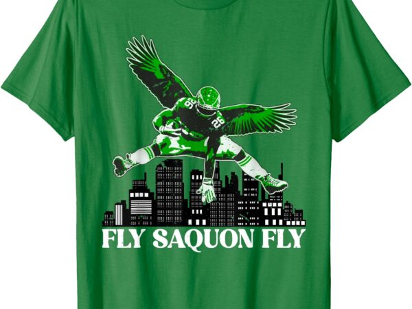 Funny fly saquon tee vintage eagles barkley jumping play t-shirt