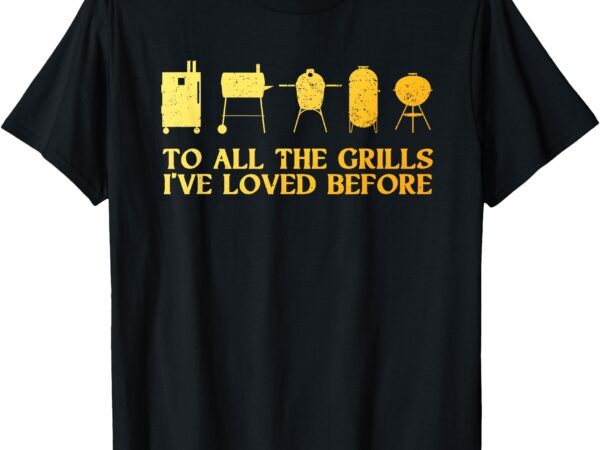 Funny grilling art for men dad barbecue meat smoking bbq t-shirt