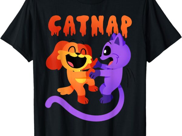 Funny halloween critters ghost cats nap spooky season kids t-shirt