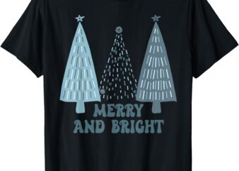 Funny Merry And Bright Christmas Xmas Holiday Vibes Lights T-Shirt