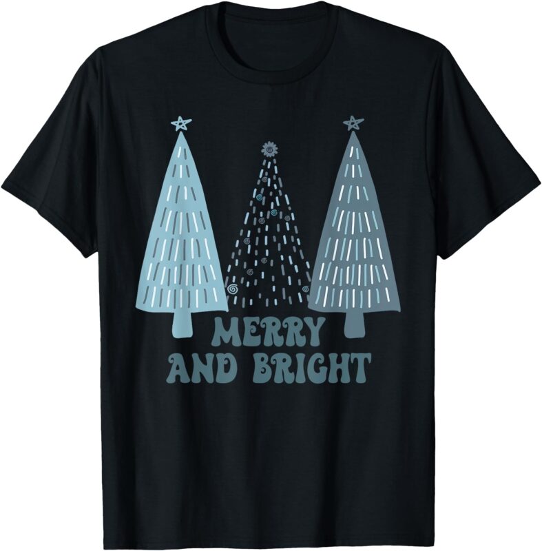 Funny Merry And Bright Christmas Xmas Holiday Vibes Lights T-Shirt