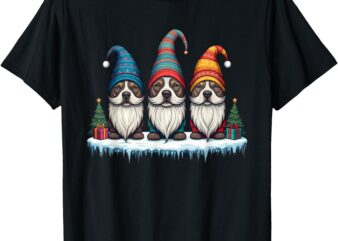 Funny Pitbull Gnomies Christmas Gnome Womens Mens Kids T-Shirt