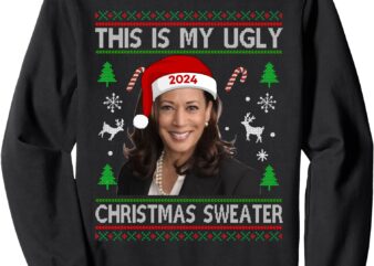 Funny Santa Kamala Harris 2024 Ugly Christmas Sweater Family Sweatshirt