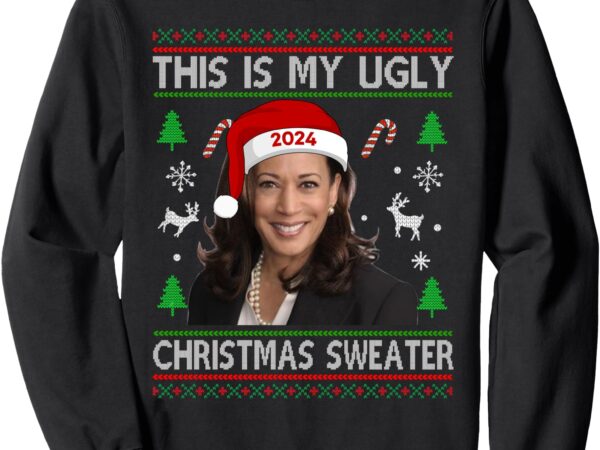 Funny santa kamala harris 2024 ugly christmas sweater family sweatshirt