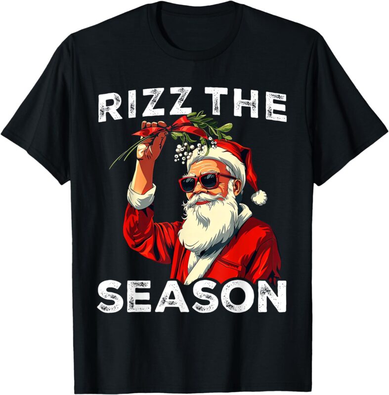 Funny Santa Meme Rizz The Season Joke Mens Christmas T-Shirt