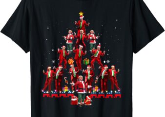 Funny Santa Trump Dance Tree Christmas Pajama Xmas Boys Mens T-Shirt