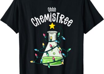 Funny Science Teacher Oh Chemistree Chemistry Christmas T-Shirt