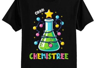 Funny Science Teacher Oh Chemistree Chemistry Christmas T-Shirt ltsp