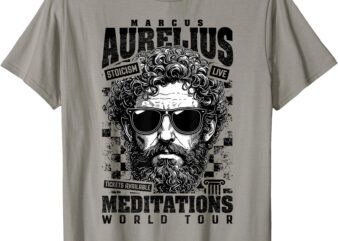 Funny Stoic Philosophy Marcus Aurelius Meditations Tour T-Shirt