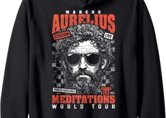 Funny Stoic Philosophy Marcus Aurelius Meditations Tour Zip Hoodie