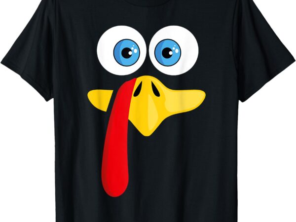 Funny thanksgiving turkey face for women kids men t-shirt