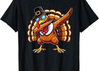 Funny Thanksgiving Turkey Pilgrim Hat Boys Men Kids Toddler T-Shirt