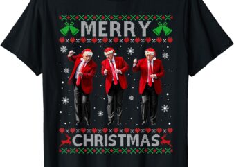 Funny Trump Dance Merry Christmas Ugly Xmas Sweater Pajamas T-Shirt