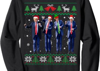 Funny Trump Dance Santa Christmas Ugly Christmas Sweaters Sweatshirt