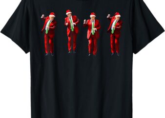 Funny Trump Dance Santa Claus Christmas Xmas Pajamas Holiday T-Shirt