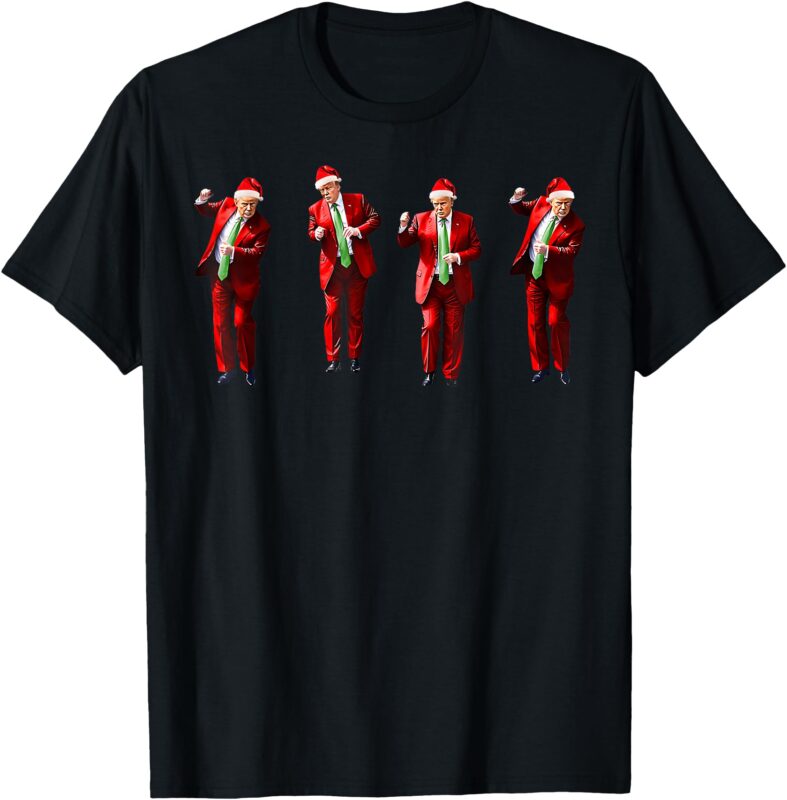 Funny Trump Dance Santa Claus Christmas Xmas Pajamas Holiday T-Shirt