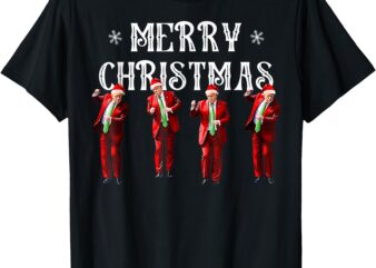 Funny Trump Dance Santa Claus Christmas Xmas Pajamas Holiday T-Shirt