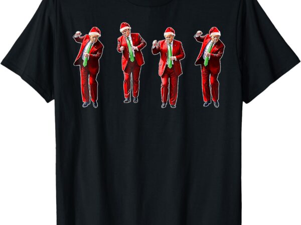 Funny trump dance santa hat christmas xmas pajamas holiday t-shirt