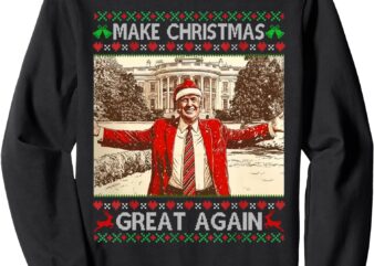 Funny Trump Make Christmas Great Again Xmas Family Pajamas Sweatshirt