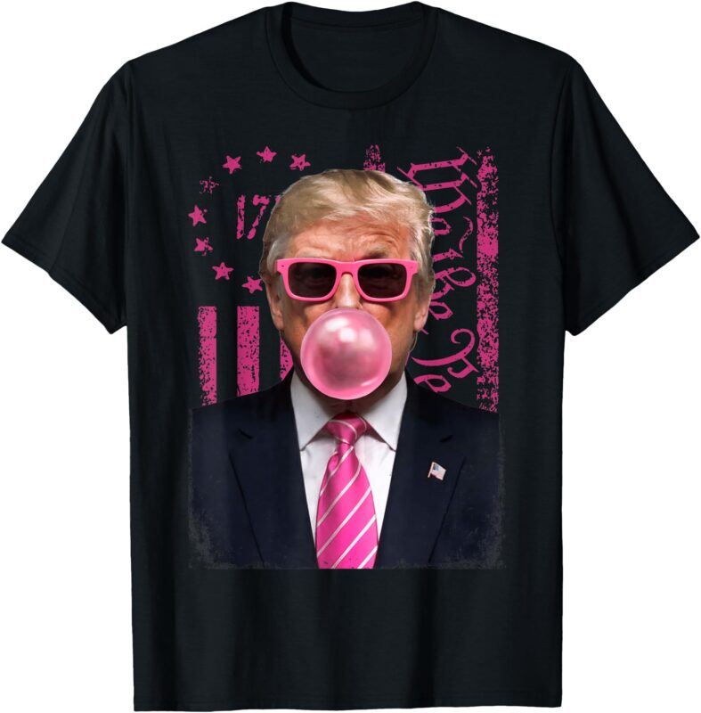 Funny Trump Pink Bubble Gum 2024 Trump Vance 2024 T-Shirt