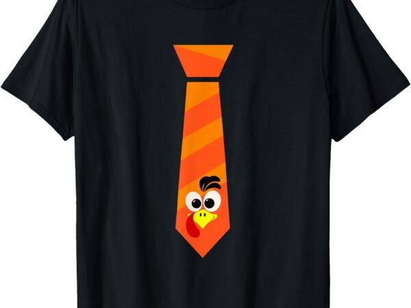 Funny turkey face tie for thanksgiving t-shirt