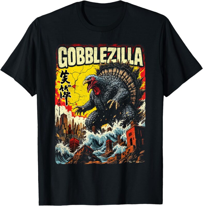 Funny Turkey Gobblezilla Outfit for Thanksgiving Humor T-Shirt