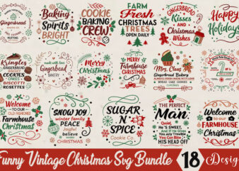 Funny Vintage Christmas T-shirt Bundle Funny Vintage Christmas Svg Bundle