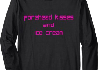 Funny and cute forehead kisses and ice cream-stylish Long Sleeve T-Shirt