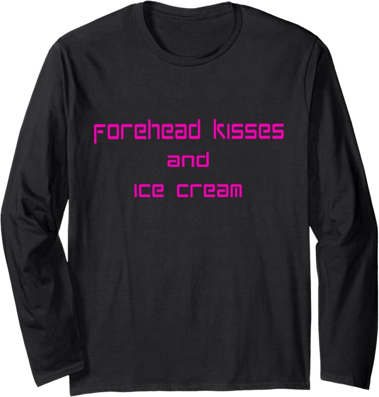 Funny and cute forehead kisses and ice cream-stylish Long Sleeve T-Shirt