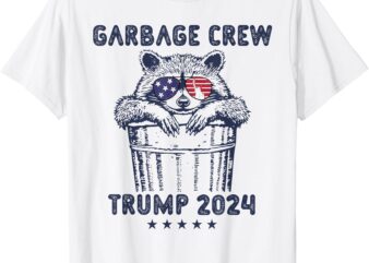 Garbage Crew Vote Trump 2024 Funny Republican Raccoon T-Shirt