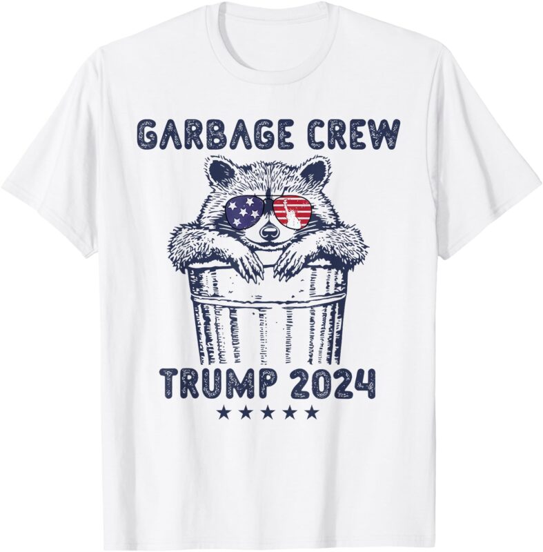 Garbage Crew Vote Trump 2024 Funny Republican Raccoon T-Shirt