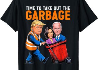 Garbage for Trump 2024 Funny Time to take out Garbage Biden T-Shirt