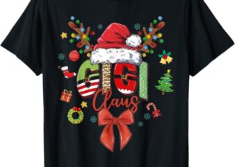 Gigi Claus Coquette Christmas Matching Family Xmas Santa Hat T-Shirt