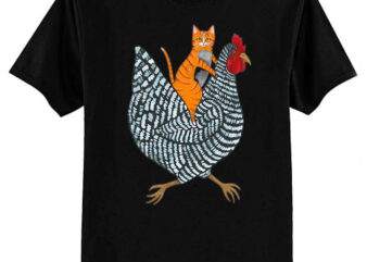 Ginger Cat Chicken Ride T-Shirt