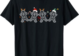 Gingerbread Skeleton Christmas Radiology Shir Xray Tech T-Shirt