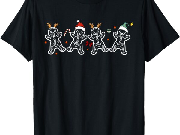 Gingerbread skeleton christmas radiology shir xray tech t-shirt