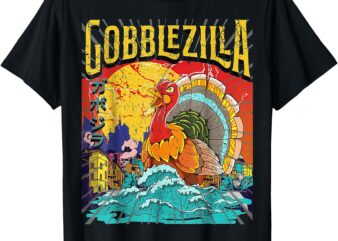 Gobblezilla Turkey Day Thanksgiving T-Shirt