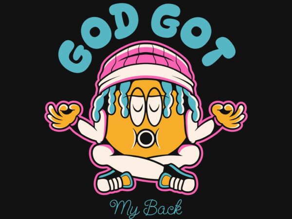 God got my back christian graffiti t-shirt design