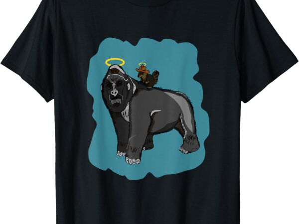 Gorilla and squirrel t-shirt