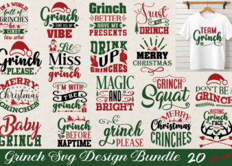 grinch T-shirt design bundle grinch svg design bundle