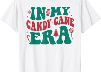 Groovy In My Candy Cane Era Christmas Women Kids Boys Girls T-Shirt