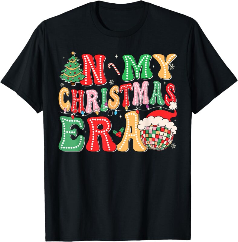 Groovy In My Christmas Era Christmas Shirts Men Women Kids T-Shirt