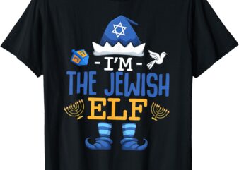 Happy Hanukkah Jewish Elf Family Funny Christmas Pajama T-Shirt