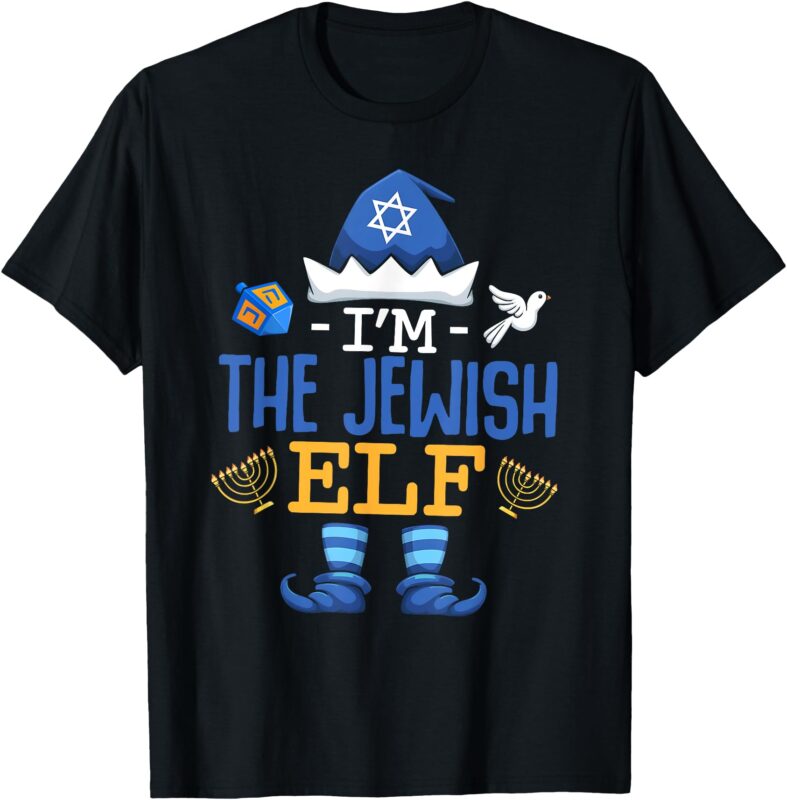 Happy Hanukkah Jewish Elf Family Funny Christmas Pajama T-Shirt