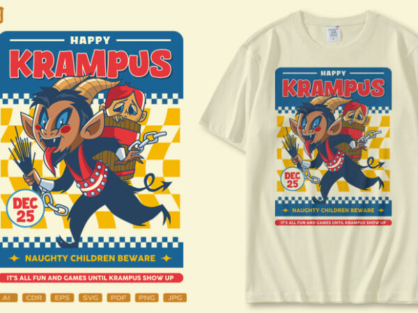 Happy krampus graphic t shirt