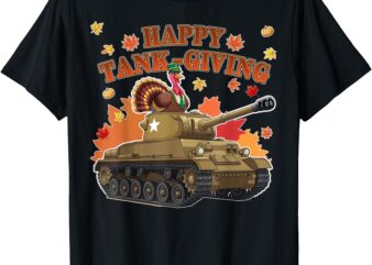 Happy Tank-Giving Thanksgiving Military Tank Turkey Humor T-Shirt