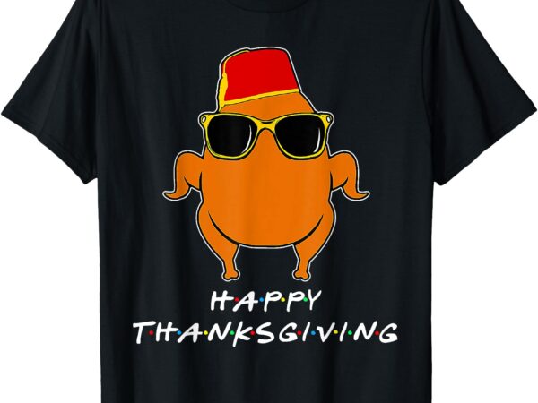 Happy thanksgiving friends turkey for boys girls kids turkey t-shirt