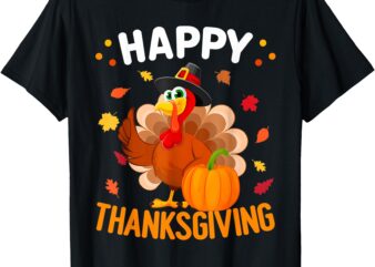 Happy Thanksgiving Turkey Day Autumn Fall Family Men Women T-Shirt